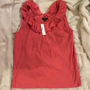 Jcrew ruffle tank extra large newest tags coral